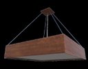 Ver imagem 2 de Lustre Pendente Quadrado 50x50cm em Madeira e Acrílico