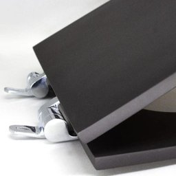 Assento Sanitário Poliéster Boss Liso Slow Close Reb. Oculto Preto Matte - 2