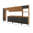 Ver imagem 3 de Armário de Cozinha Completa 400cm Canela/Preto Elara Kappesberg