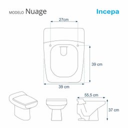 Assento Sanitário Mdf Nuage Cinza Platina Cromado Tondo - 3