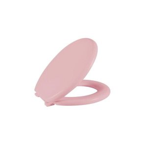 Assento Sanitário Almofadado Oval Rosa Astra