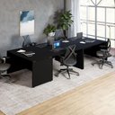 Ver imagem 1 de Espaço de Trabalho Individual 1,4m P/ 5 Pessoas Pé Painel F5 Cor:preto