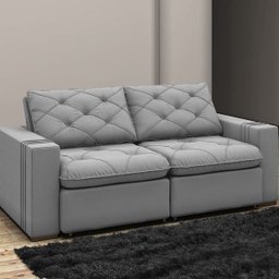 ESTOFADO SINGAPURA 200CM CINZA KONFORT - 2