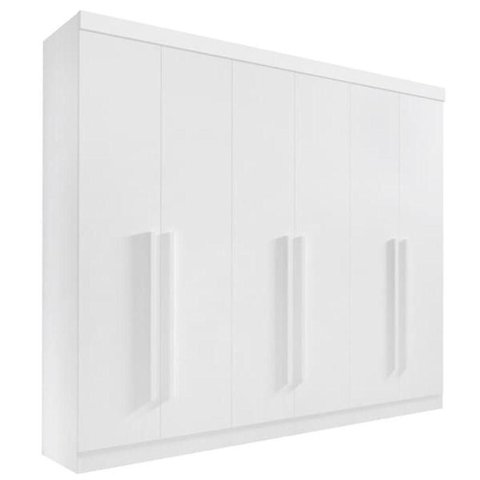 Guarda Roupa Casal 6 Portas 6 Gavetas da Vinci Plus-branco Móveis D'doro