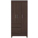 Ver imagem 1 de Guarda Roupa Solteiro Wend 3 Portas 2 Gavetas MDP Café Touch Demóbile