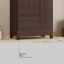 Ver imagem 5 de Guarda Roupa Solteiro Wend 3 Portas 2 Gavetas MDP Café Touch Demóbile
