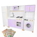 Ver imagem 1 de Kit Cozinha Infantil com Geladeira e Máquina de Lavar - Lilás
