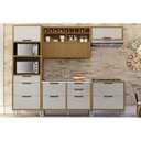 Ver imagem 1 de Cozinha Completa Imperatriz 5 Peças (2 Balcões + 2 Aéreos+ 1 Torre Quente) C6p46 Freijo/off White