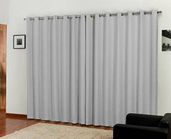 Cortina Blackout em Tecido 3,00x2,80 Corta Luz Branco Gelo - 1