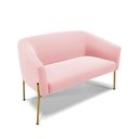 Ver imagem 2 de Sofá Namoradeira e 2 Poltronas Pé de Ferro Dourado Stella Suede D03 - D'Rossi Rosa Bebê