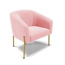 Ver imagem 3 de Sofá Namoradeira e 2 Poltronas Pé de Ferro Dourado Stella Suede D03 - D'Rossi Rosa Bebê
