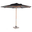Ver imagem 1 de Ombrelone Leblon Preto em Madeira 2,90 Mt (larg) Base 49x49 Cm Central com Tecido Bagun - 44298