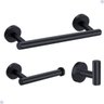 Kit Acessórios para Banheiro Aço Inox Acabamento Redondo Preto Fosco Black 4 Peças - 9