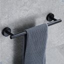 Ver imagem 7 de Kit Acessórios para Banheiro Aço Inox Acabamento Redondo Preto Fosco Black 4 Peças