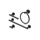 Ver imagem 1 de Kit Acessórios para Banheiro Aço Inox Acabamento Redondo Preto Fosco Black 4 Peças