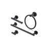 Kit Acessórios para Banheiro Aço Inox Acabamento Redondo Preto Fosco Black 4 Peças - 1