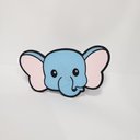 Ver imagem 4 de Puxador Infantil Elefante Azul e Rosa para Gavetas e Armários, Decoração Quarto Infantil