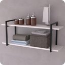 Ver imagem 1 de Prateleira Estilo Industrial Banheiro Parede GND PB 100cm