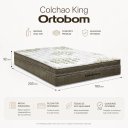 Ver imagem 2 de Colchão King Ortobom Gold Ultragel Molas Ensacadas Superpocket Viscogel D45 Conforto Firme 32cm Altu