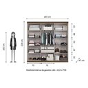 Ver imagem 2 de Guarda Roupa Casal 6 Portas C/ 2 Gavetas Ph 1707 Carvalho Vermontt - Herval