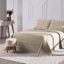 Ver imagem 3 de Kit 3 Pçs Cobre Leito Casal King Heitor Hipercal 400 Fios Bordado: Avelã