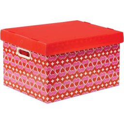 CAIXA ORGANIZADORA DECORADA PRONTOBOX CORACOES GRANDE UNIDADE - 1