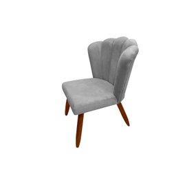 Poltrona Cadeira Pétala Penteadeira - Dritex:suede Cinza - 5