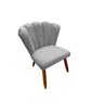 Poltrona Cadeira Pétala Penteadeira - Dritex:suede Cinza - 3