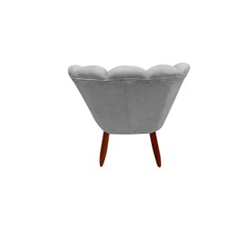 Poltrona Cadeira Pétala Penteadeira - Dritex:suede Cinza - 4