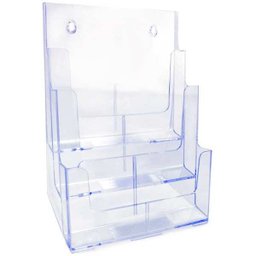 Organizador de Escritório Triplo Vertical Cristal Unidade - 4