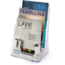 Organizador de Escritório Triplo Vertical Cristal Unidade - 3