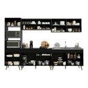 Ver imagem 4 de Armário Cozinha Modulada Completa 302cm Florença Multimóveis MP2459 Preto