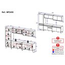 Ver imagem 3 de Armário Cozinha Modulada Completa 302cm Florença Multimóveis MP2459 Preto