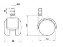Ver imagem 2 de Kit 5 Rodizios para Cadeira Cinza