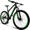Bicicleta Aro 29 Dropp TX 27V Shimano Freio Hidráulico Trava - Preto+Verde - 17 - 2