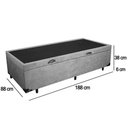 Ver imagem 5 de Cama Box Baú Solteiro Suede Sereneprime Cinza 88x188x44