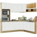 Ver imagem 1 de Cozinha Modulada 9 Pecas 225x195 Cm Denv Branco Rivera Dtall