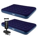 Ver imagem 1 de Kit 2 Colchões Infláveis Casal Flocked Comfort com Bomba Manual Vg Plus