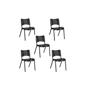 Cadeira Secretária Turim Fixa (kit 5 Peças)