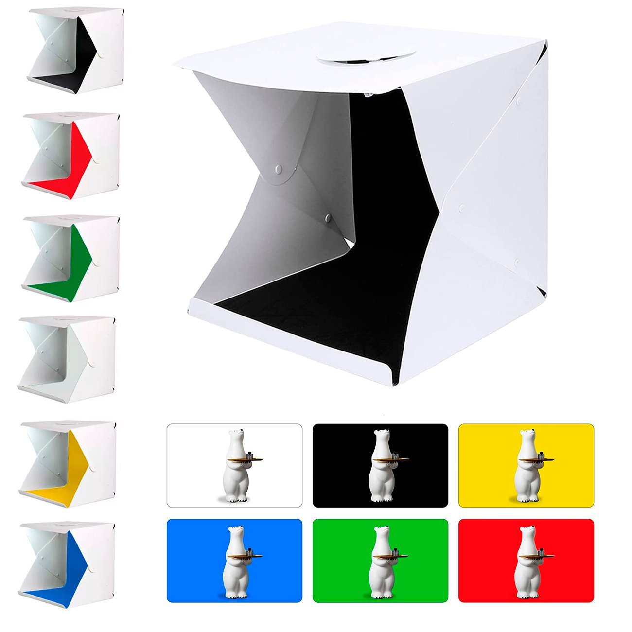 Mini Studio Fotográfico com 6 Fundos Colorido T-Photo Box 40cm - 3