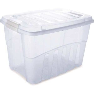 Caixa Plastica Multiuso Gran Box Alta Incolor 29l