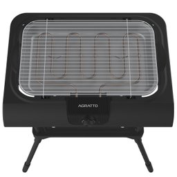 Churrasqueira Elétrica Portátil 2 em 1 Pedestal e Mesa sem Fumaça Grill 220v Preta Agratto Achp01n - 3