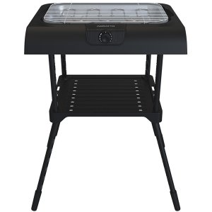 Churrasqueira Elétrica Portátil 2 em 1 Pedestal e Mesa sem Fumaça Grill 220v Preta Agratto Achp01n