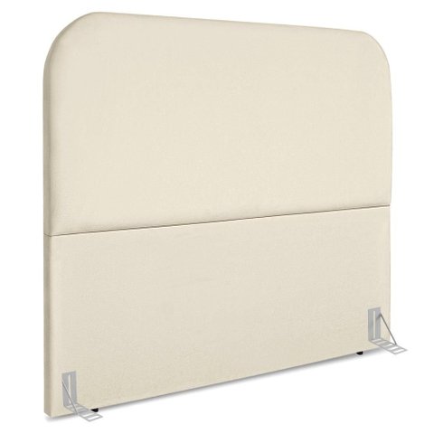 Cabeceira Casal 140 Cm com Frame Alana Suede Bege Artte