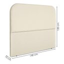 Ver imagem 3 de Cabeceira Casal 140 Cm com Frame Alana Suede Bege Artte