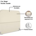 Ver imagem 4 de Cabeceira Casal 140 Cm com Frame Alana Suede Bege Artte