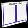 Quadro de Avisos em Acrílico 2 Folhas Colorido - Azul - 1
