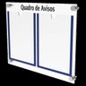 Quadro de Avisos em Acrílico 2 Folhas Colorido - Azul - 2