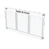 Quadro de Avisos em Acrílico 3 Folhas Colorido - Branco Brilhante - 2