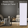 Painel Ripado Frieze Branco 2750 X 455 X 9mm - Caixa com 4 Painéis = 5m2 - 2